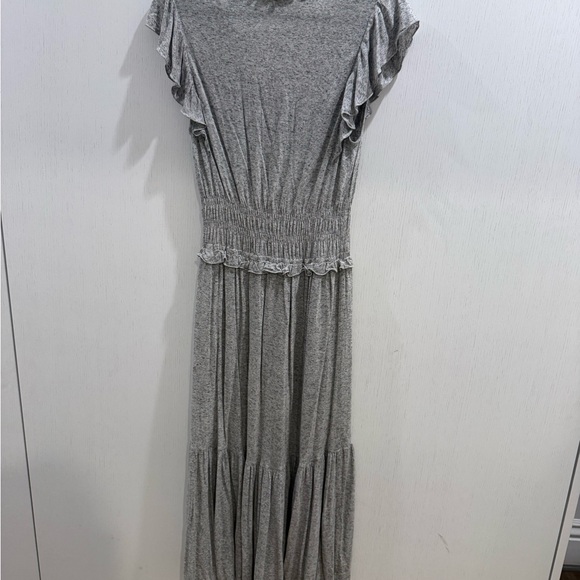 Gray Ruffled Maxi Dress - Picture 2 of 4